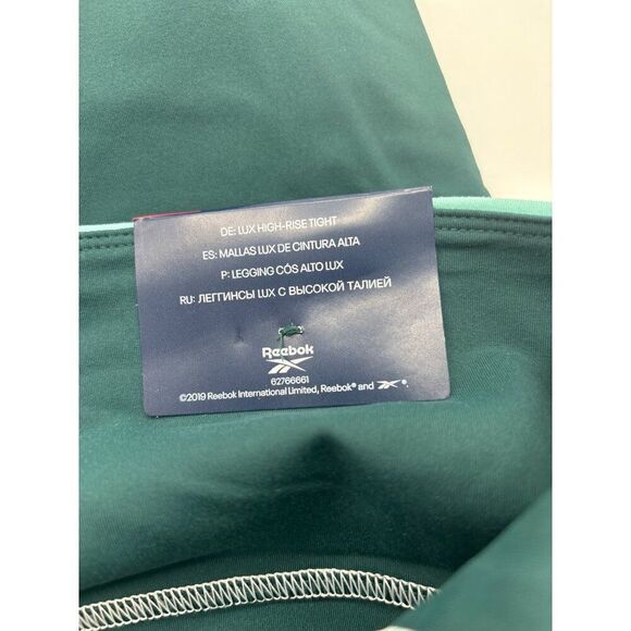 Reebok Women’s Plus Size Lux High-Waist Colorblock Leggings Forest Green 3X/ S - Picture 9 of 13